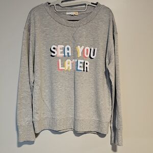 C&C California Gray "Sea You Later" Sweatshirt Size Large